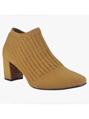 Impo Nancia Block Heel Stretch Knit Ankle Booties with Memory Foam - NWT